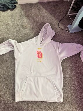 Nike White Therma-Fit San Diego Padres Hoodie
